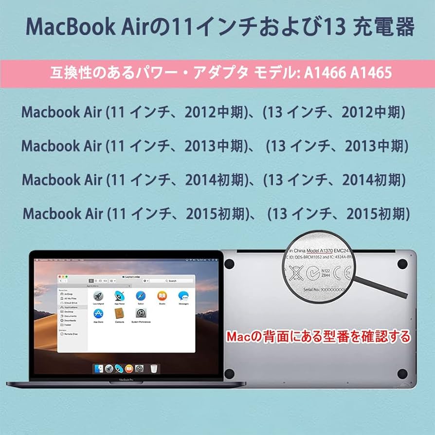 Amazon.co.jp: MacBook Air 充電器【PSE認証】45W Mag 2 T型